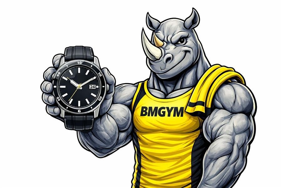 Mascote BM Gym - academia abre às 05h30 em Criciúma